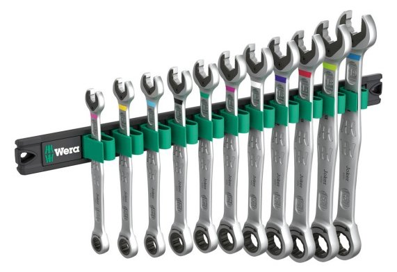Wera 9630 Magnetleiste 6000 Joker 1 Maul-Ringratschen-Satz