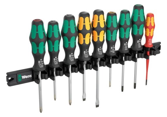 Wera 9650 Magnetleiste Kraftform Schraubendreher-Satz