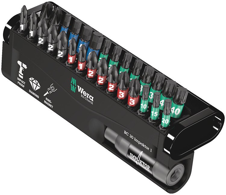 Wera BC 30 Impaktor 1 - 30 Stück(e) - Sechskant (imperial) - Phillips - Pozidriv - Torx - PH 1,PH 2,PH 3 - PZ 1,PZ 2