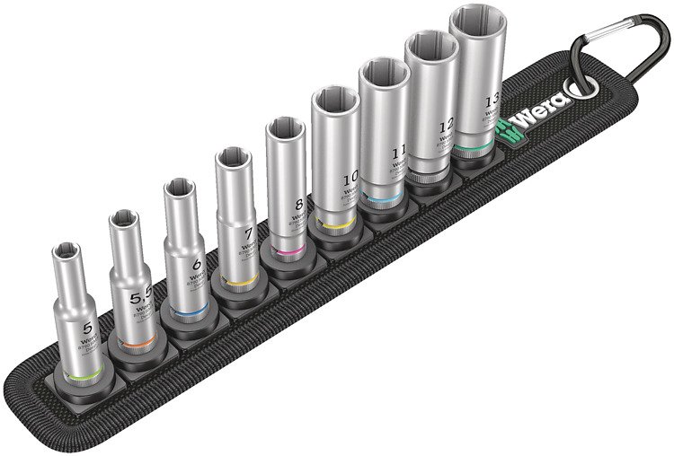 Wera Belt A Deep 1 - Knarre - 9 Stücke - 1/4"