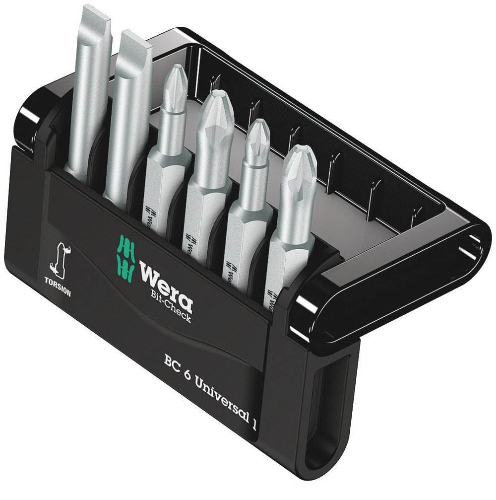 Wera Bit-Check - 6 Stück(e) - Phillips - Pozidriv - Schlitz - PH 1,PH 2 - PZ 1,PZ 2