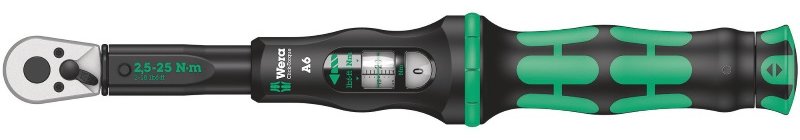 Wera Click-Torque A 6 - Ratschenschlüssel - 1 Stück(e) - Schwarz - Grün - Ratschengriff - 1/4"