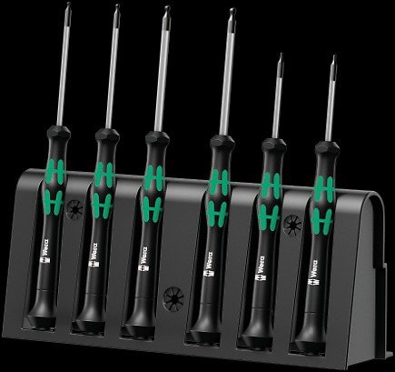 Wera Kraftform Micro 2052/6 Elektroniker Schraubendrehersatz, 6-tlg.