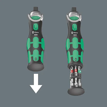 Wera Zyklop 8009 Pocket Imperial Set 2 - Ratschengriff mit Steckschlüssel- und Bit-Set, Ansicht 3