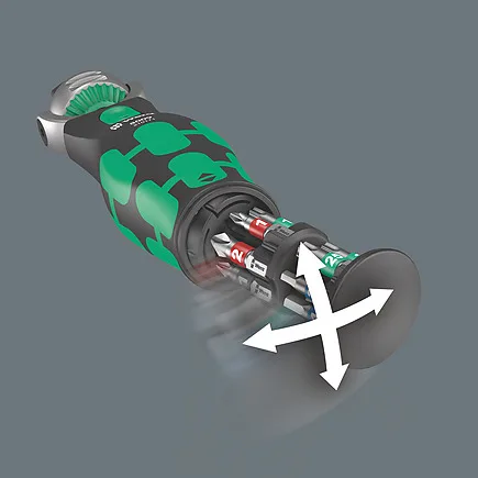 Wera Zyklop 8009 Pocket Set 1 - Drehmomentschlüssel mit Ratschenfunktion und Bit- sowie Steckschlüsselsatz, Ansicht 4