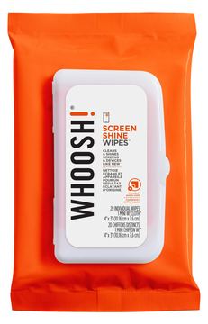 WHOOSH! Screen Shine Wipes - Geräte-Reinigungstücher - Handy/Smartphone - Orange - Universal - 101,6 mm - 76 mm von LumaTech
