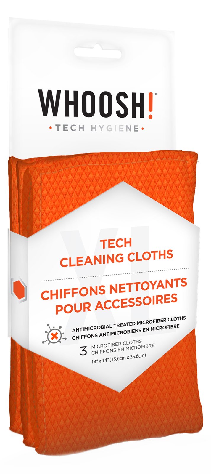WHOOSH! Tech Cleaning Cloths - Geräte-Reinigungstücher - Handy/Smartphone - Orange - Universal - 1 Stück(e) - 3 Stück(e)