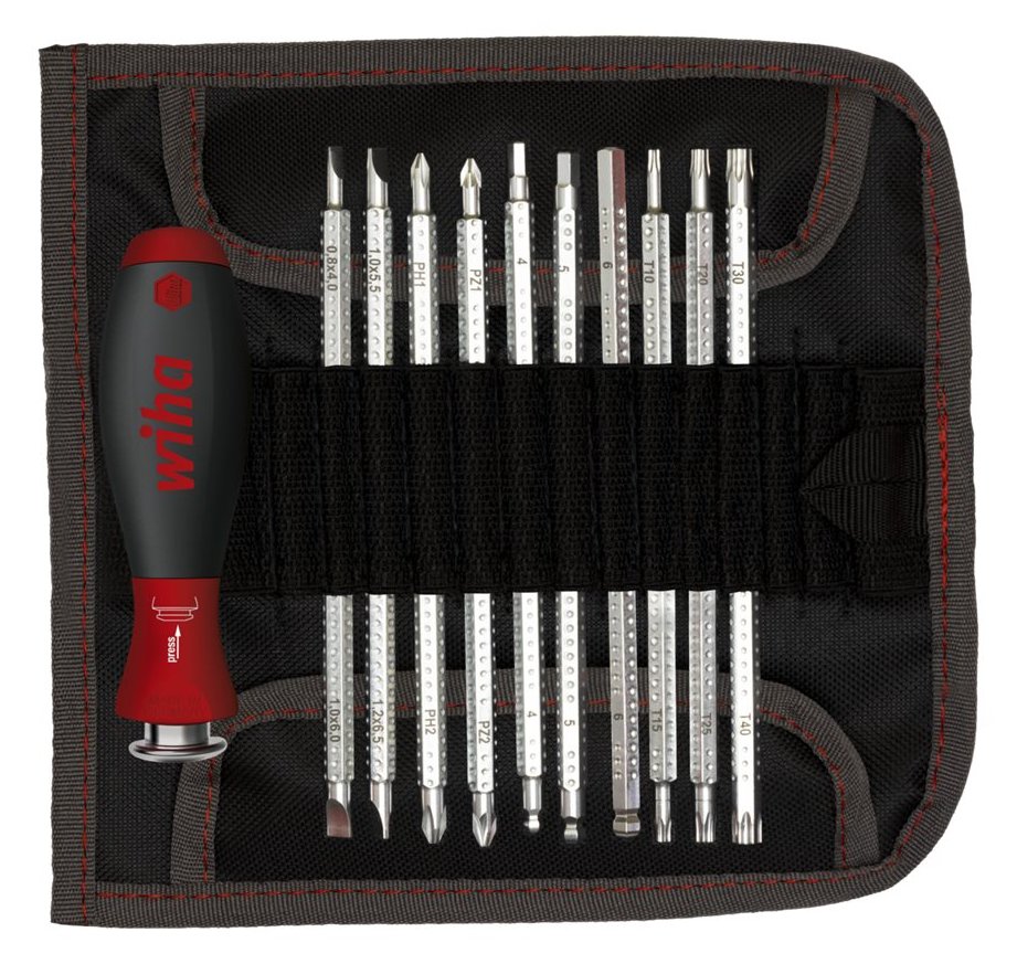Wiha SYSTEM 6 281 - Handhalter mit Bitset - 12 Stücke