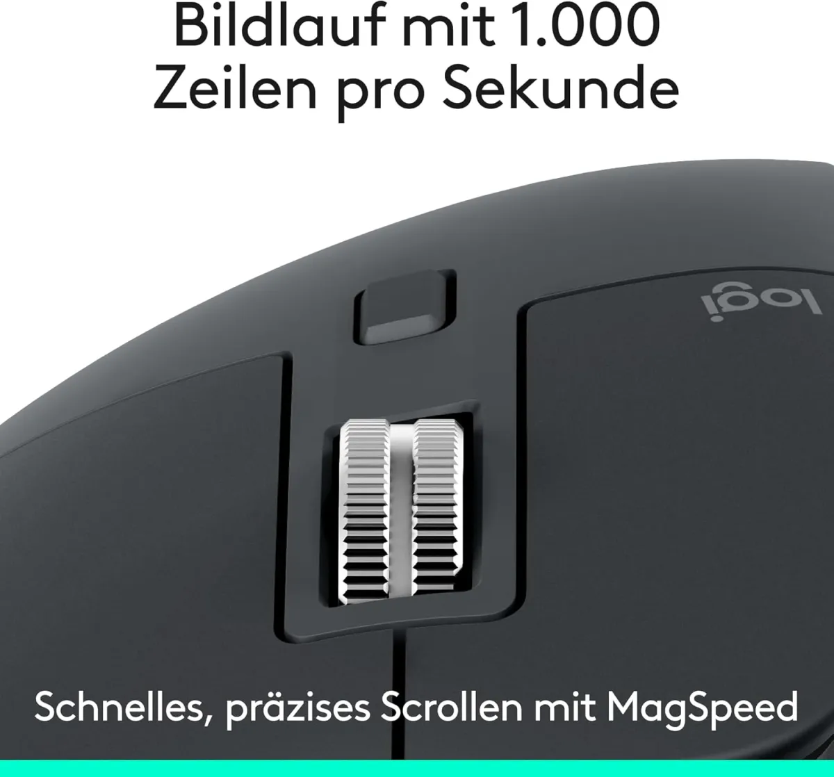 Logitech MX Master 3S 2025 – Bluetooth Kabellose Hochleistungs-Maus, ultraschnelles Scrollen, Ergo, 8K DPI, Abtastung auf Glas, Windows, Linux, Chrome - Grafit — Bild 2