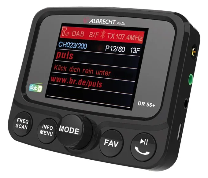 Albrecht DR 56+ - DAB+/Bluetooth-Freisprecheinrichtung/FM-Transmitter, Ansicht 3