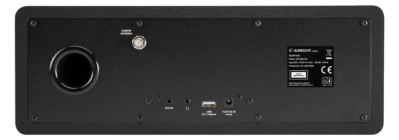 Albrecht DR 895 CD - Tragbar - Digital - DAB+ - FM - 15 W - AAC - AAC+ - FLAC - MP3 - WAV - WMA - TFT, Ansicht 3