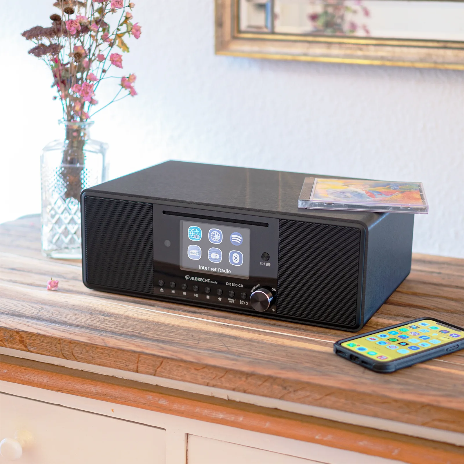 Albrecht DR 895 CD - Tragbar - Digital - DAB+ - FM - 15 W - AAC - AAC+ - FLAC - MP3 - WAV - WMA - TFT, Ansicht 4