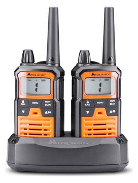 Albrecht Midland XT70 PRO - Hobby & Work - tragbar - Zwei-Wege Funkgerät - PMR/LPD - 101 Kanäle - orange (Packung mit 2) von LumaTech