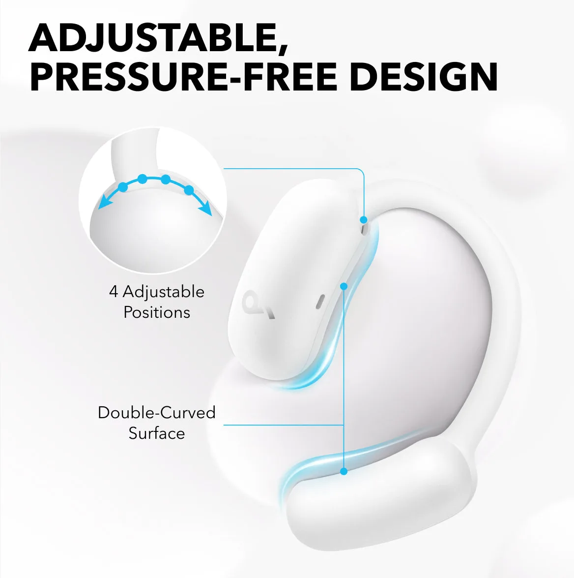 Anker Innovations Soundcore AeroFit 2 - True Wireless-Kopfhörer mit Mikrofon - Weiß, Ansicht 3