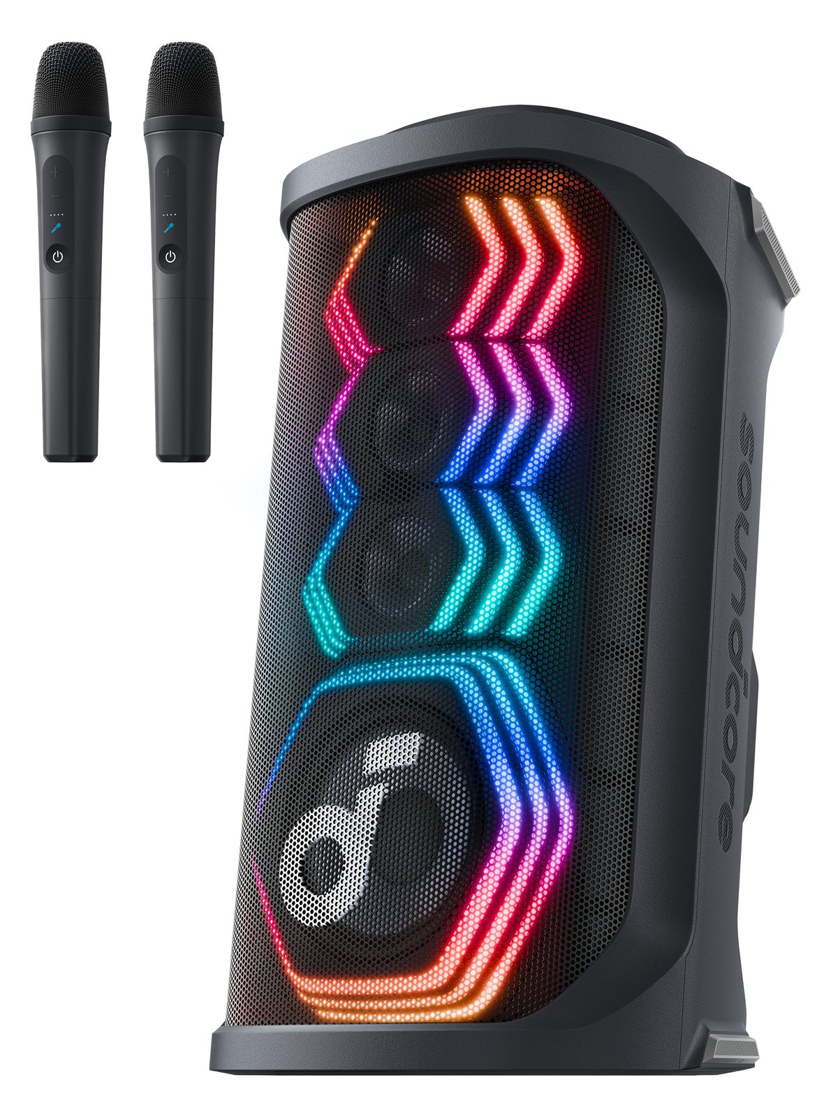Anker Innovations Soundcore Rave 3S Bluetooth Partybox AI Karaoke IPX4 Beat-synced Lichtshow - Mikrofon