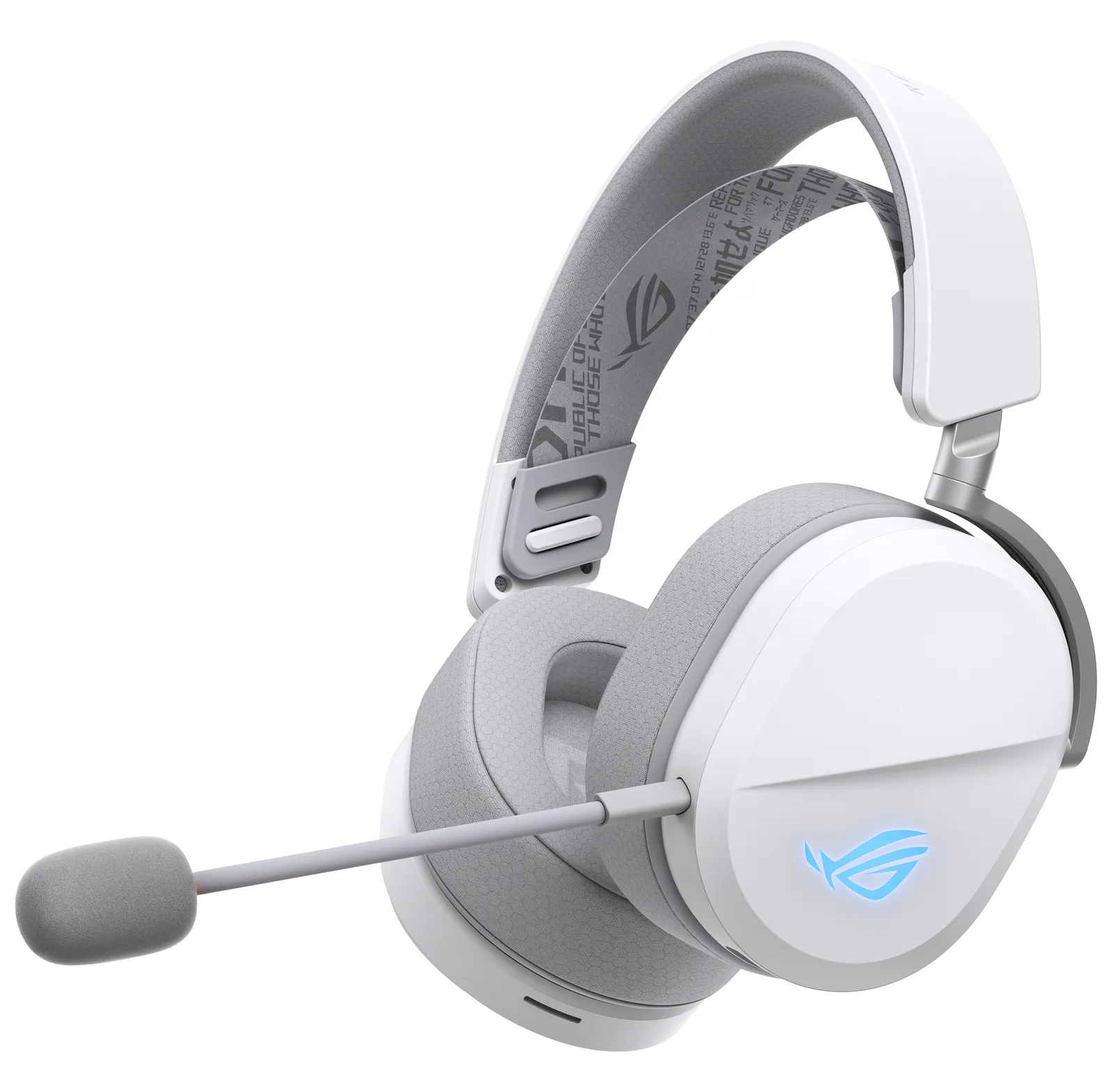 ASUS ROG Pelta - Headset - ohrumschließend - Bluetooth / 2,4 GHz Funkfrequenz - Weiß, Ansicht 2