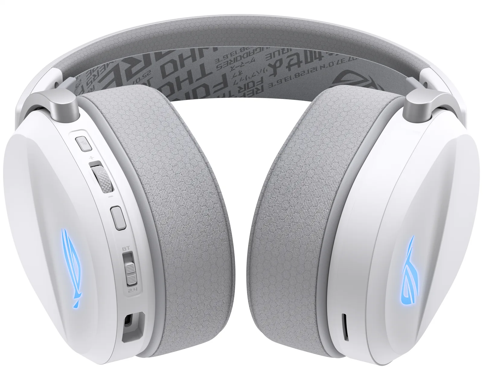 ASUS ROG Pelta - Headset - ohrumschließend - Bluetooth / 2,4 GHz Funkfrequenz - Weiß, Ansicht 3