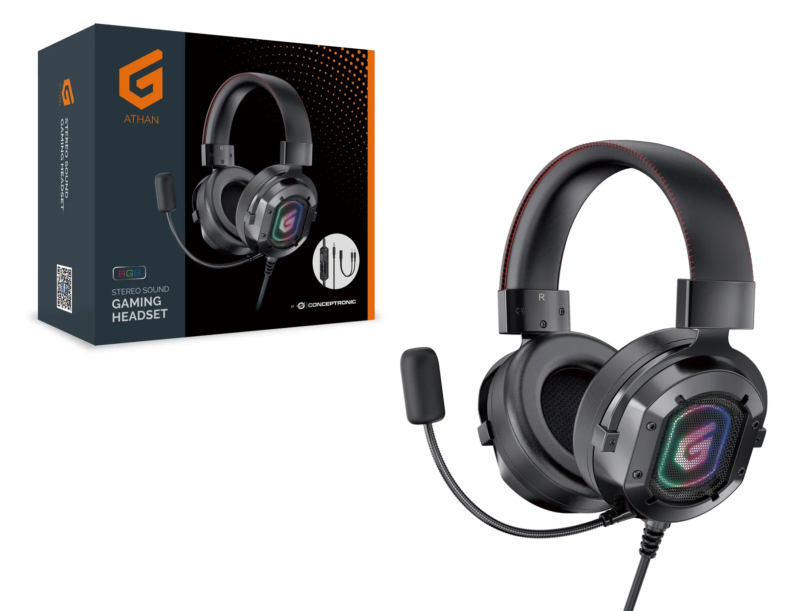 Conceptronic ATHAN03B - Headset - ohrumschließend, Ansicht 2