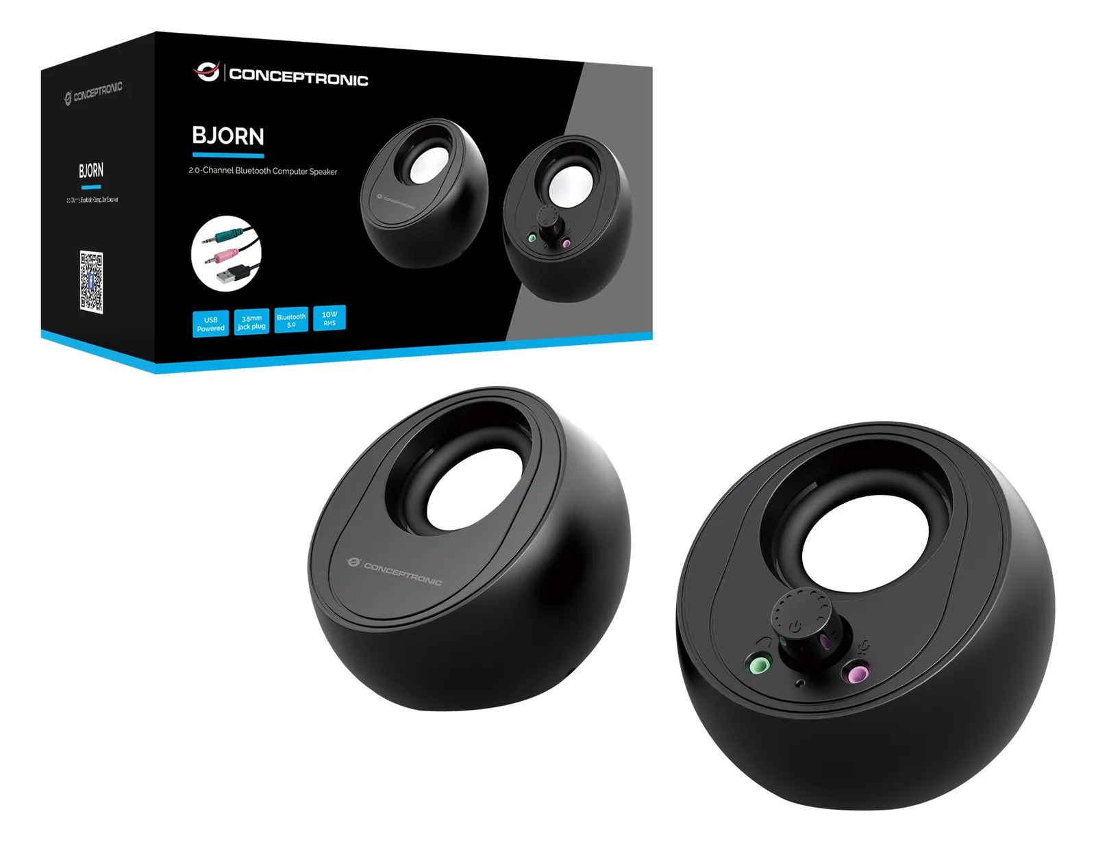 Conceptronic BJORN - Lautsprecher - für PC - kabellos - Bluetooth - 10 Watt (Gesamt), Ansicht 3