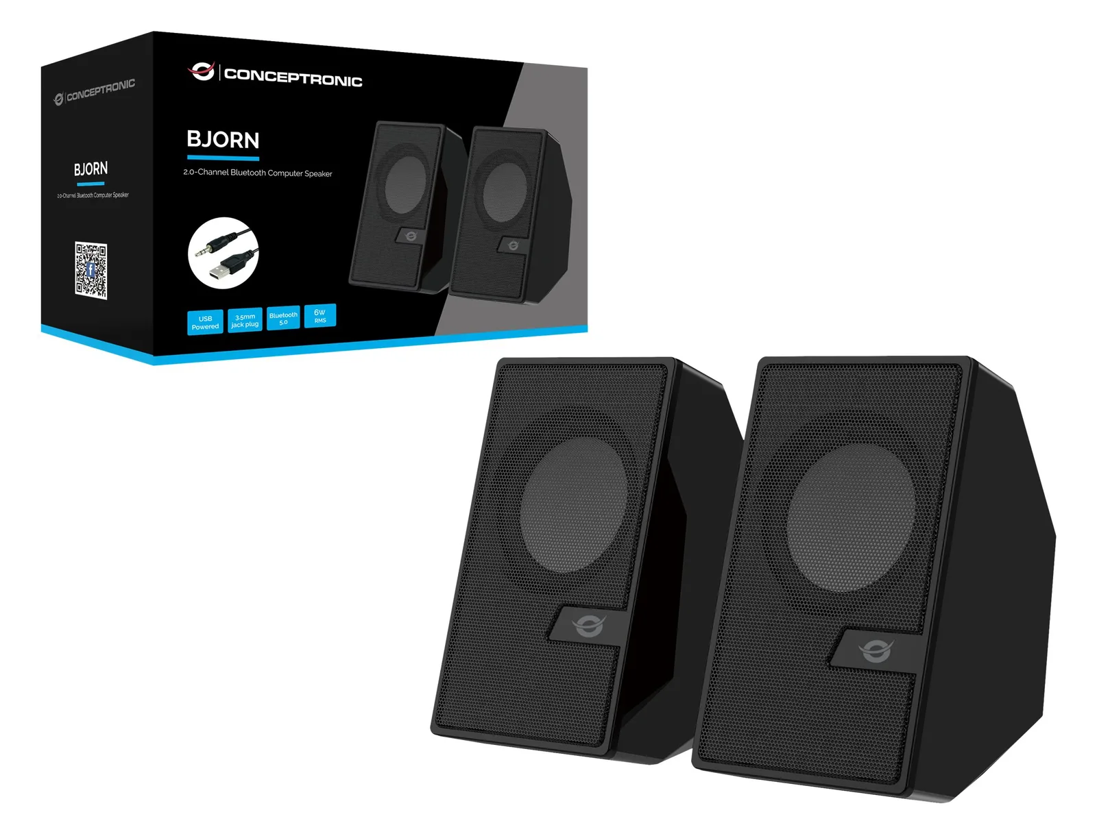 Conceptronic BJORN - Lautsprecher - für PC - kabellos - Bluetooth - 6 Watt (Gesamt), Ansicht 3