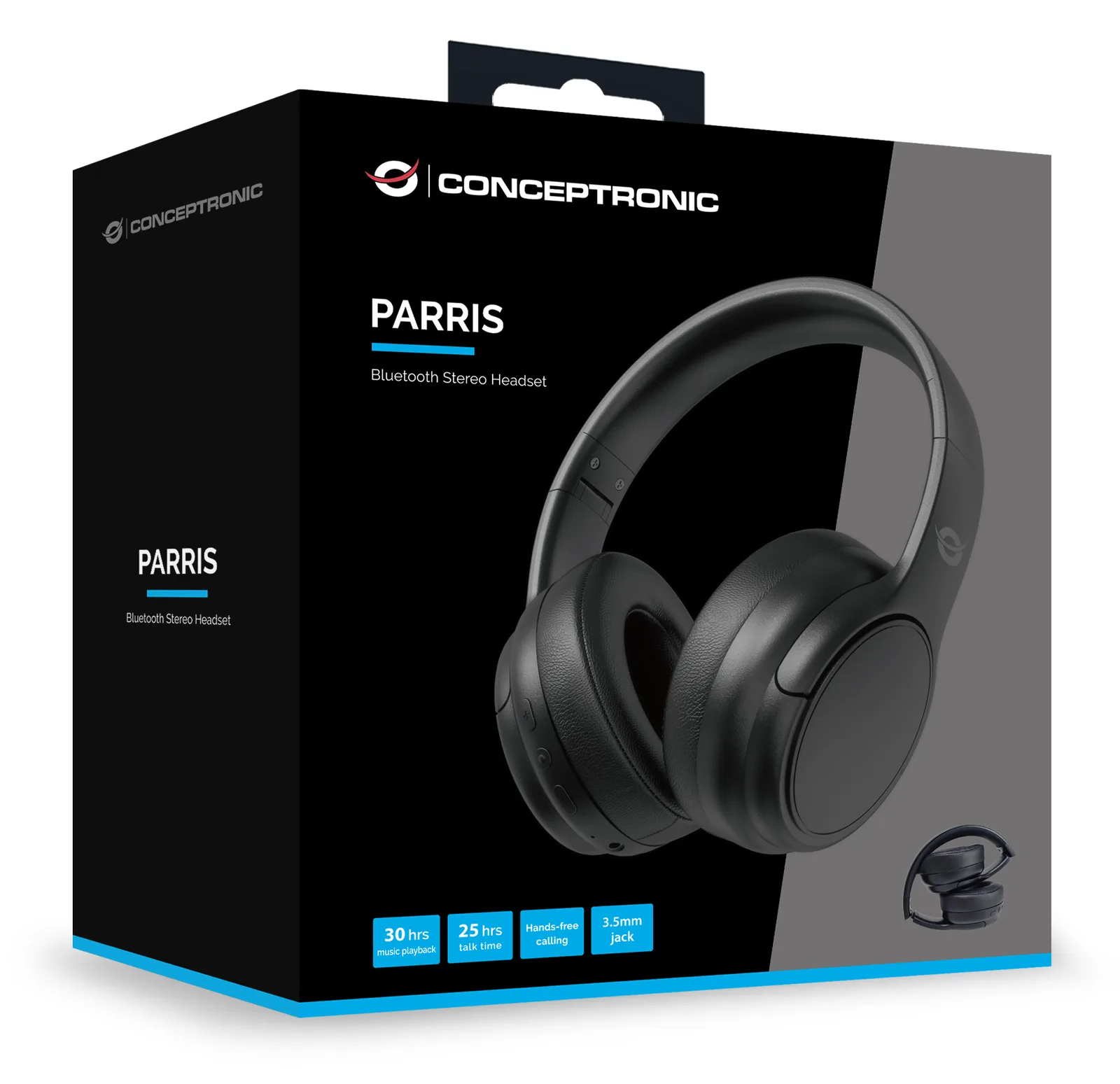 Conceptronic Headset Wireless Bluetooth 5.4 Dual-Device sw - Headset - 20 KHz, Ansicht 4
