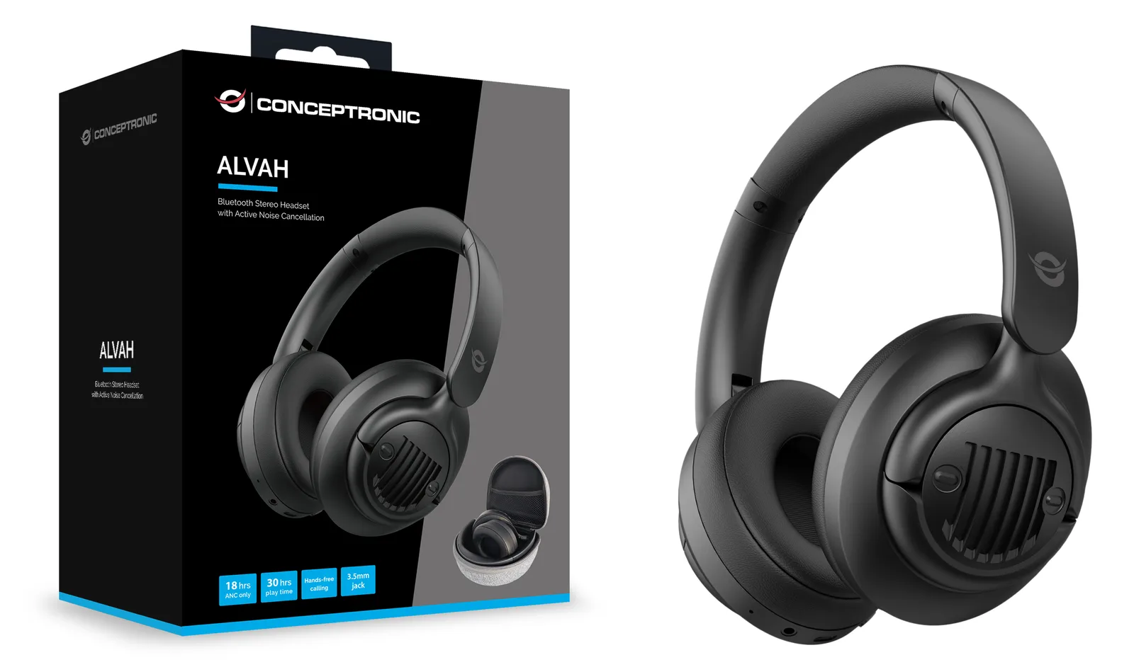 Conceptronic Headset Wireless Bluetooth 5.4 Lärmunterdr. sw - Headset - 20 KHz, Ansicht 3
