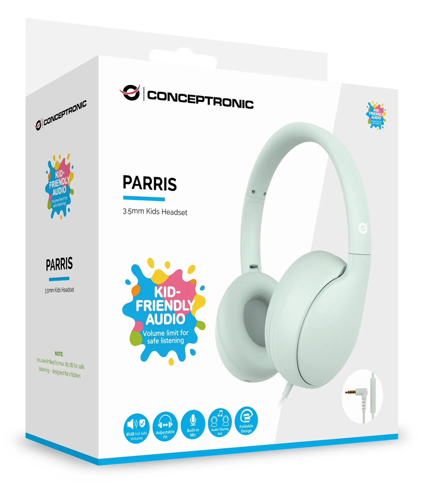 Conceptronic Kids Headset+Schalter 85dB - Headset - 20 KHz, Ansicht 3