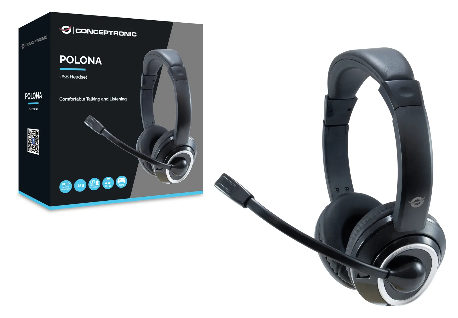 Conceptronic Polona POLONA01B - Headset - ohrumschließend, Ansicht 2