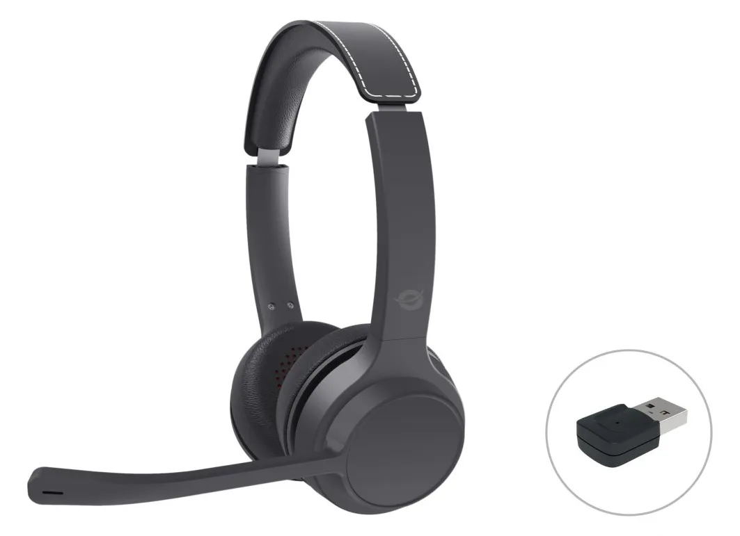 Conceptronic POLONA04BA Bluetooth-Stereo-Headset und USB-Audio-adapter - Verkabelt & Kabellos - Anrufe/Musik - 173 g, Ansicht 2