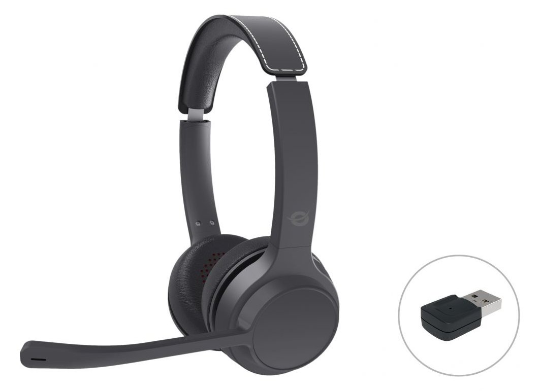 Conceptronic POLONA04BA Bluetooth-Stereo-Headset und USB-Audio-adapter - Verkabelt & Kabellos - Anrufe/Musik - 173 g