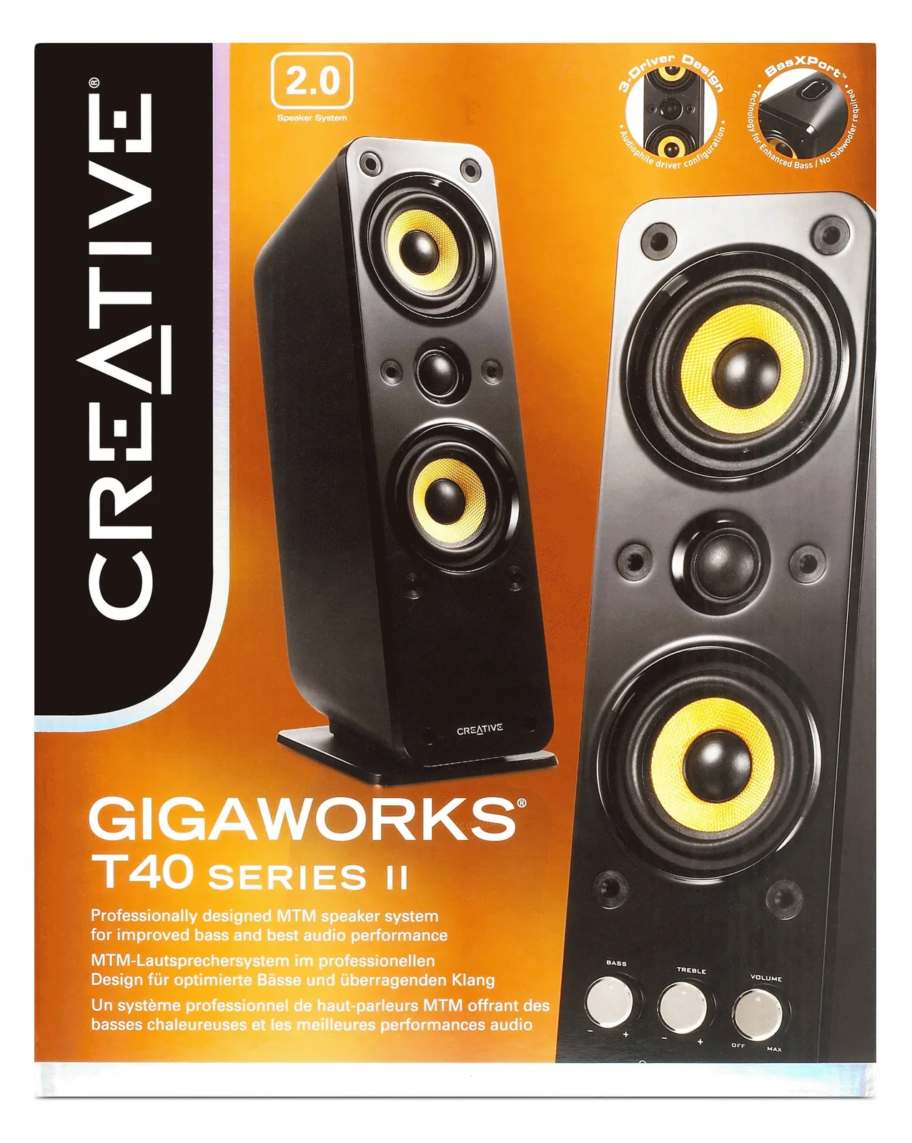 Creative Labs Creative GigaWorks T40 Series II - Lautsprecher - für PC - 32 Watt (Gesamt), Ansicht 4
