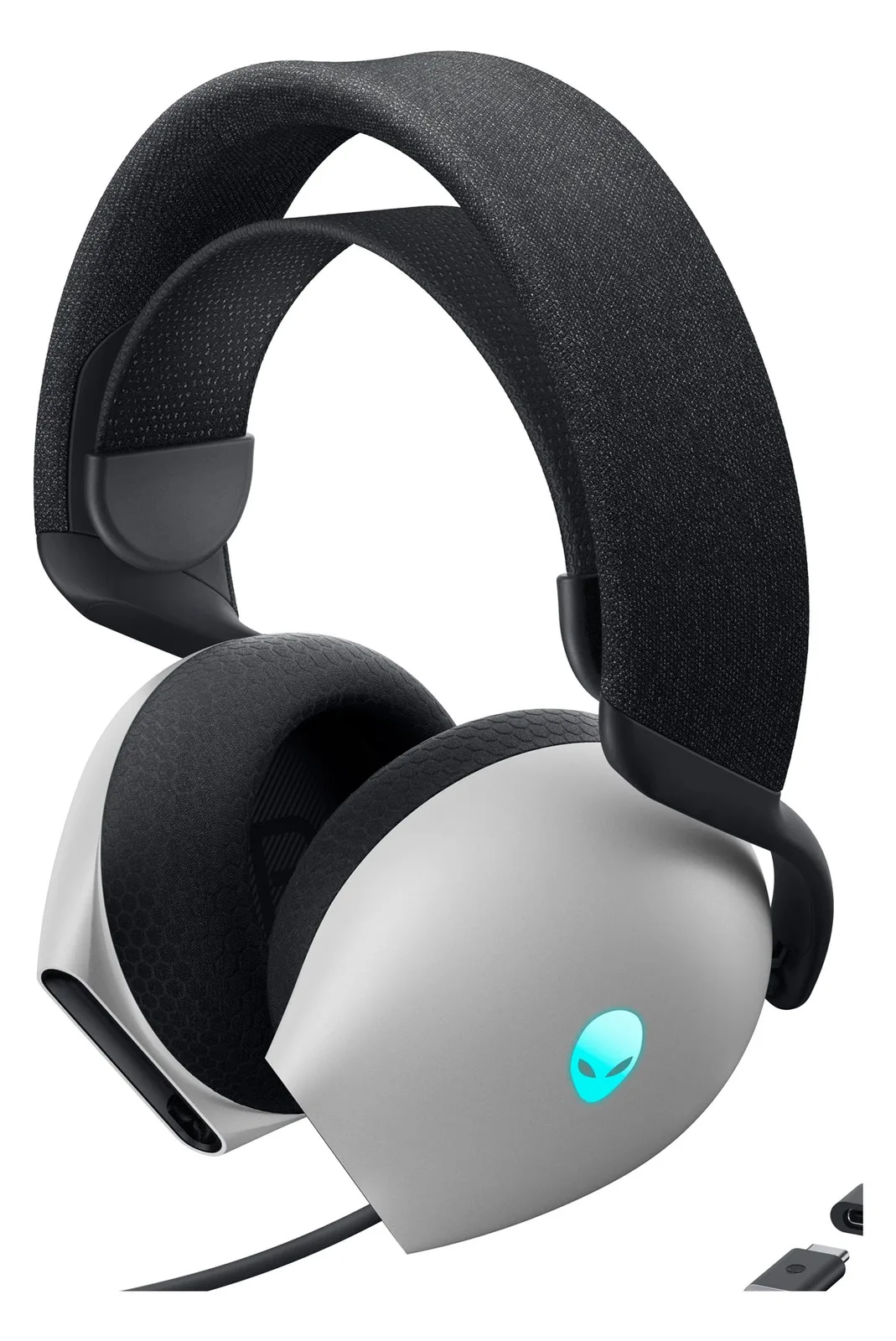 Dell Alienware Tri-Mode Wireless Gaming Headset AW725H - schwarz, weiß, Ansicht 4