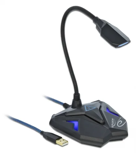 Delock Desktop USB Gaming Microphone with Gooseneck and Mute Button, Ansicht 3