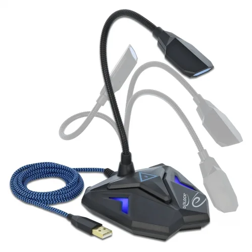 Delock Desktop USB Gaming Microphone with Gooseneck and Mute Button, Ansicht 4