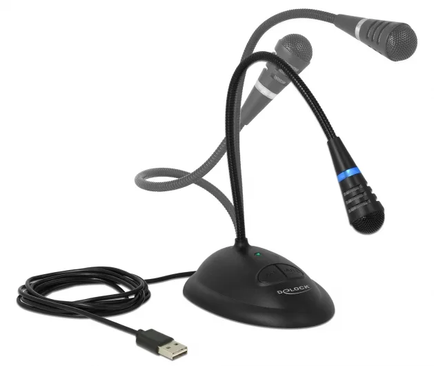 Delock Mikrofon - USB - Schwarz, Ansicht 3