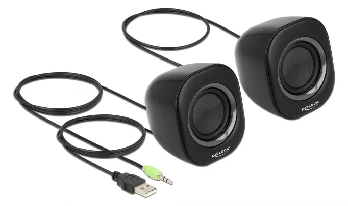 Delock Mini - Lautsprecher - für PC - 2 Watt (Gesamt), Ansicht 2