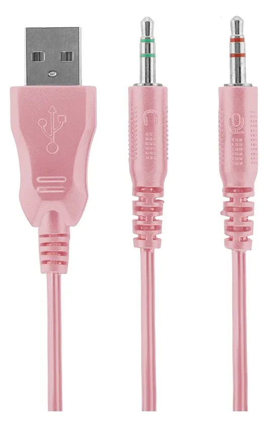 Deltaco Headset Gaming Stereo Klinke LED pink - Headset - 20 KHz, Ansicht 3