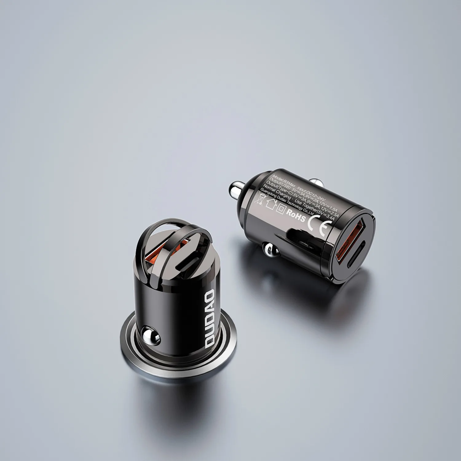 Dudao R3MAX USB+ USB-C 48W Car Charger, Ansicht 3