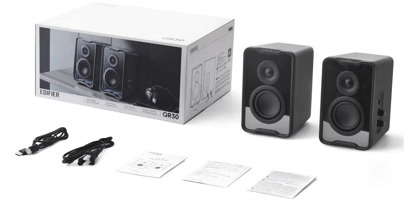 Edifier QR30 Desktoplautsprecher Schwarz Bluetooth RGB retail - Lautsprecher, Ansicht 3