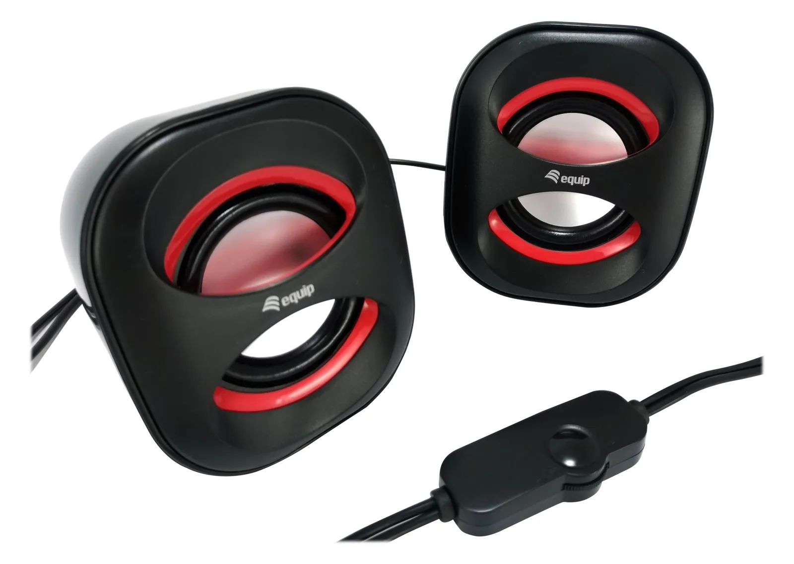 Equip Mini USB - Lautsprecher - für PC - 3 Watt - Schwarz-Rot, Ansicht 5