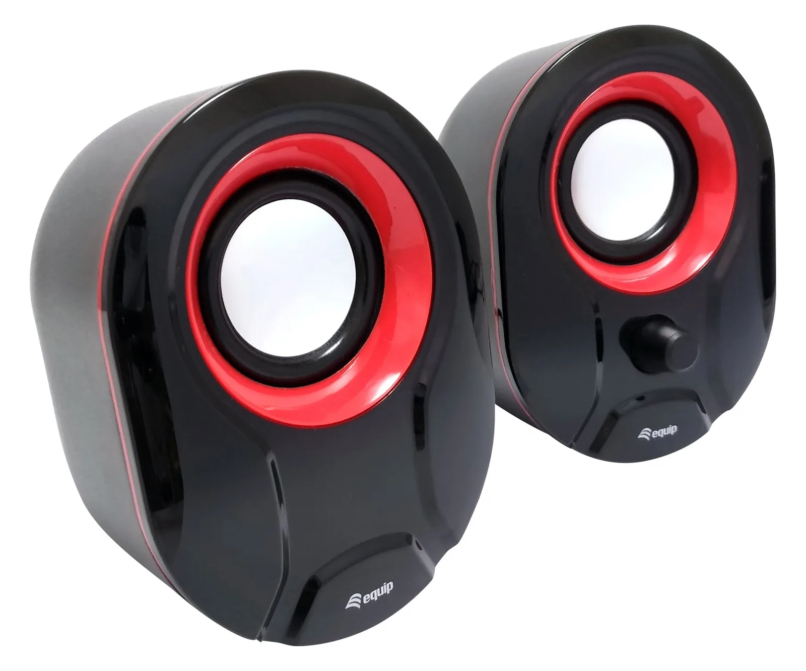 Equip Stereo 2.0 - Lautsprecher - für PC - 3 Watt - Schwarz-Rot, Ansicht 4