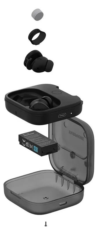 Fairphone Fairbuds - True Wireless-Kopfhörer mit Mikrofon - Schwarz, Ansicht 3