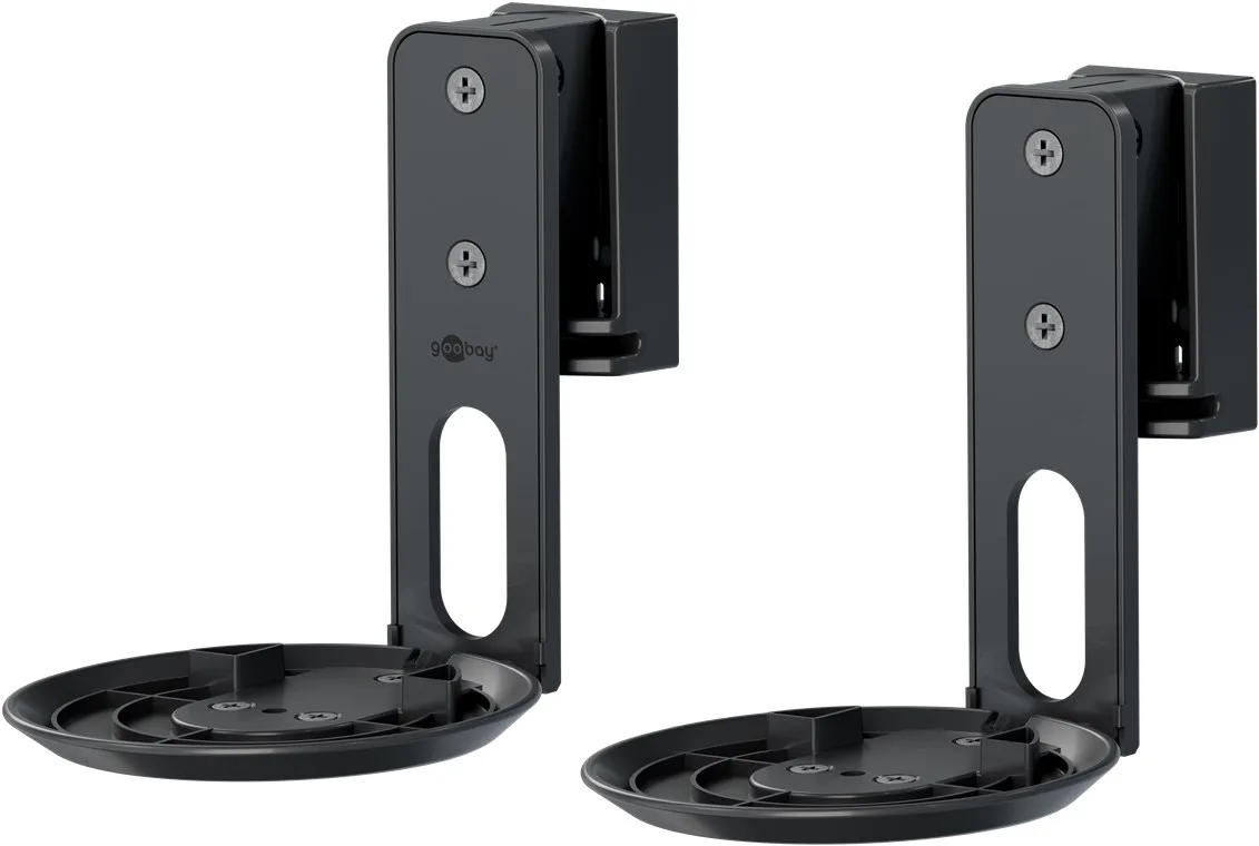Goobay Lautsprecher-Wandhalterung Modern Era 1 Flex schwarz, Ansicht 2