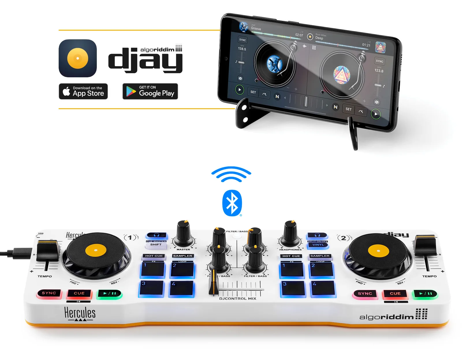 Hercules DJControl Mix - DJ-Regler - 2-Kanal, Ansicht 3