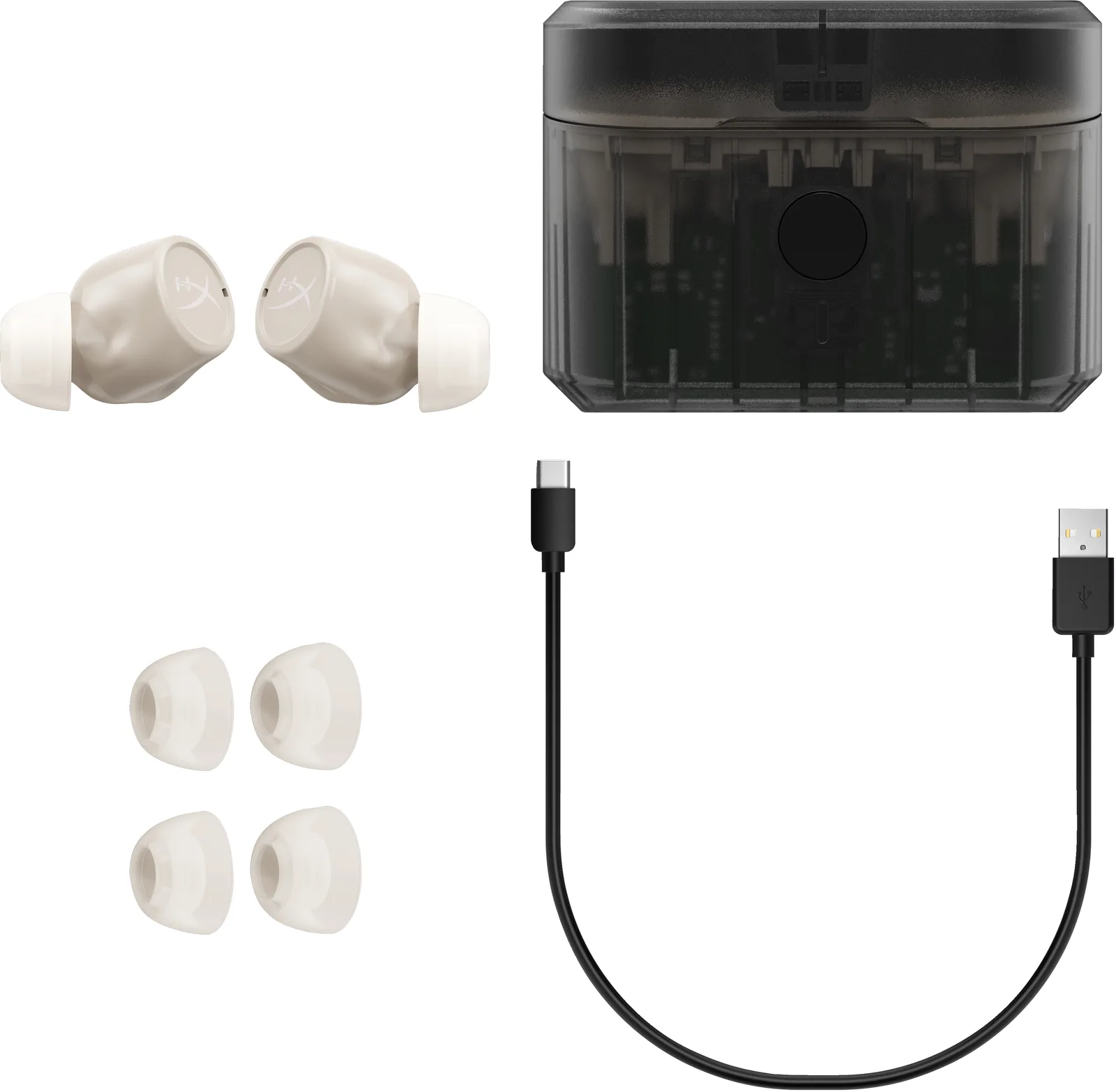 HP HyperX Cirro Buds Pro - True Wireless-Kopfhörer mit Mikrofon - Hellbraun, Ansicht 2