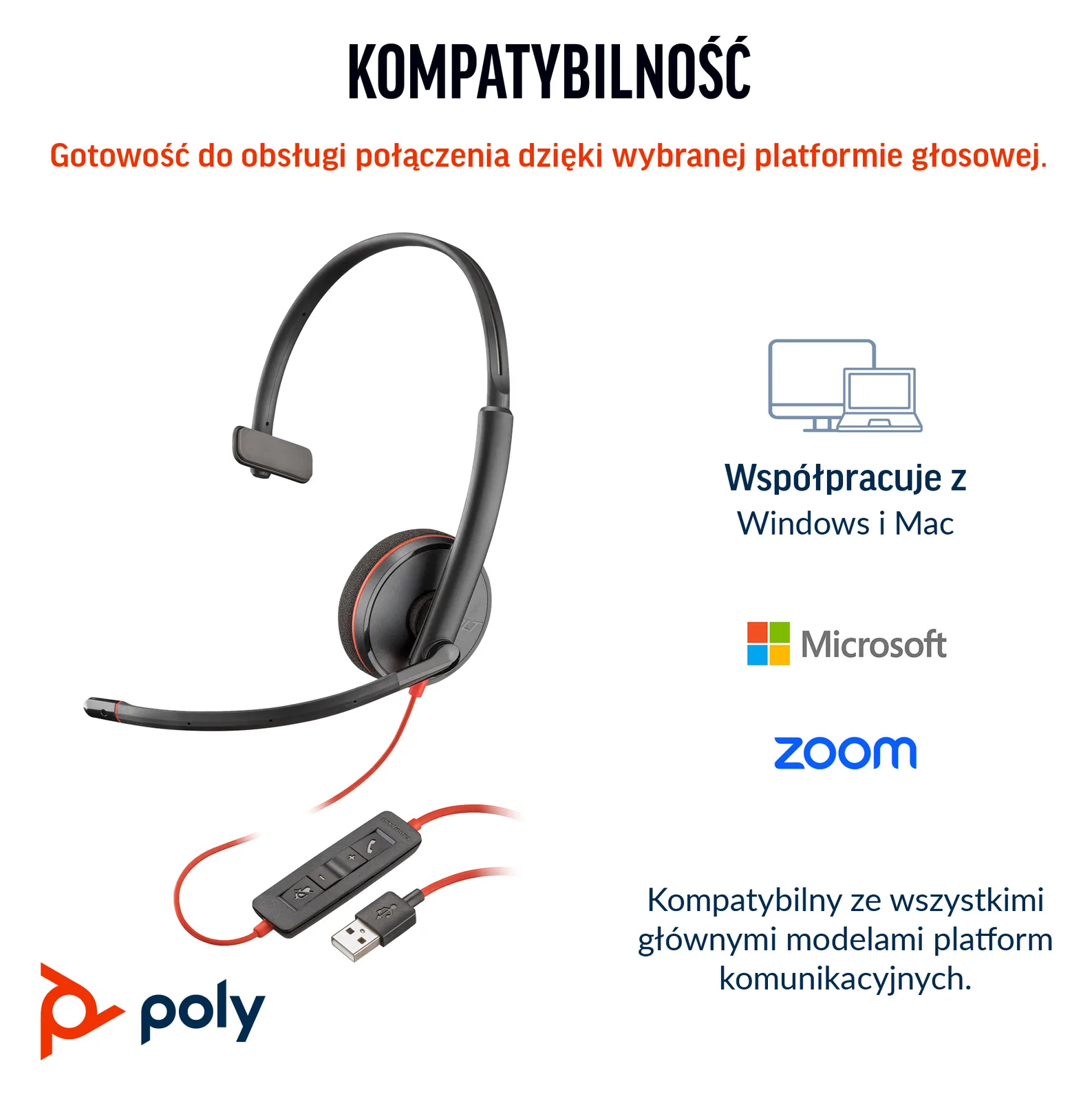 HP Poly Blackwire 3210 - Blackwire 3200 Series - Headset - 12 Stück(e), Ansicht 3