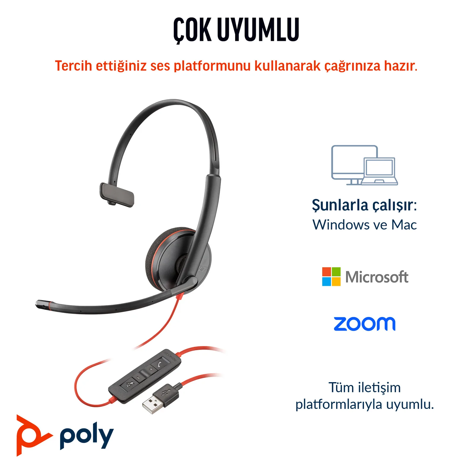 HP Poly Blackwire 3210 - Blackwire 3200 Series - Headset - 12 Stück(e), Ansicht 4