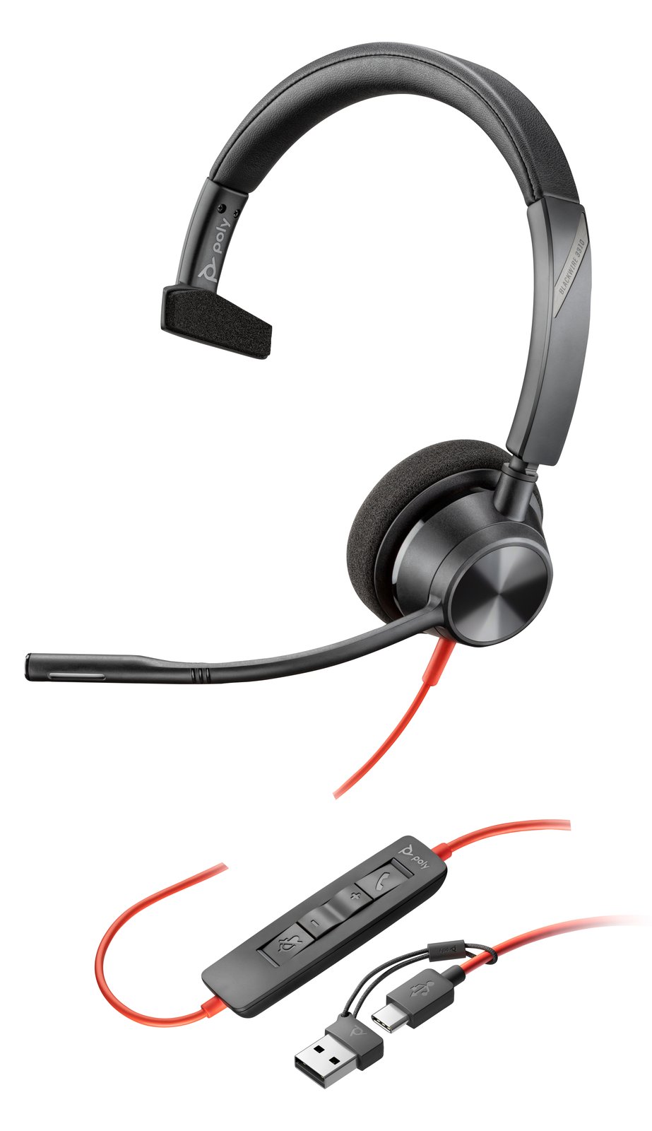 HP Poly Blackwire 3310 - Blackwire 3300 series - Headset
