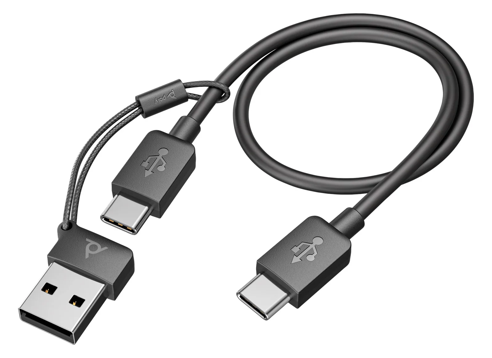 HP Poly Voyager Focus 2 - Headset - On-Ear - Bluetooth - Büro/Callcenter A2DP, AVRCP, HFP, HSP, Ansicht 3