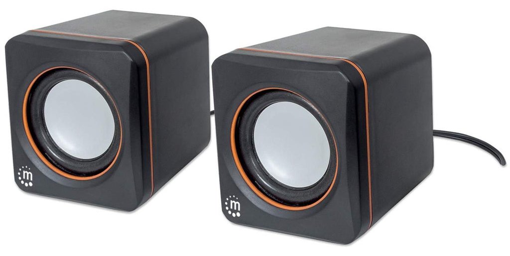 IC Intracom Manhattan 2600 Series Speaker System, Small Size, Big Sound, Two Speakers, Stereo, USB power, Output: 2x 3W